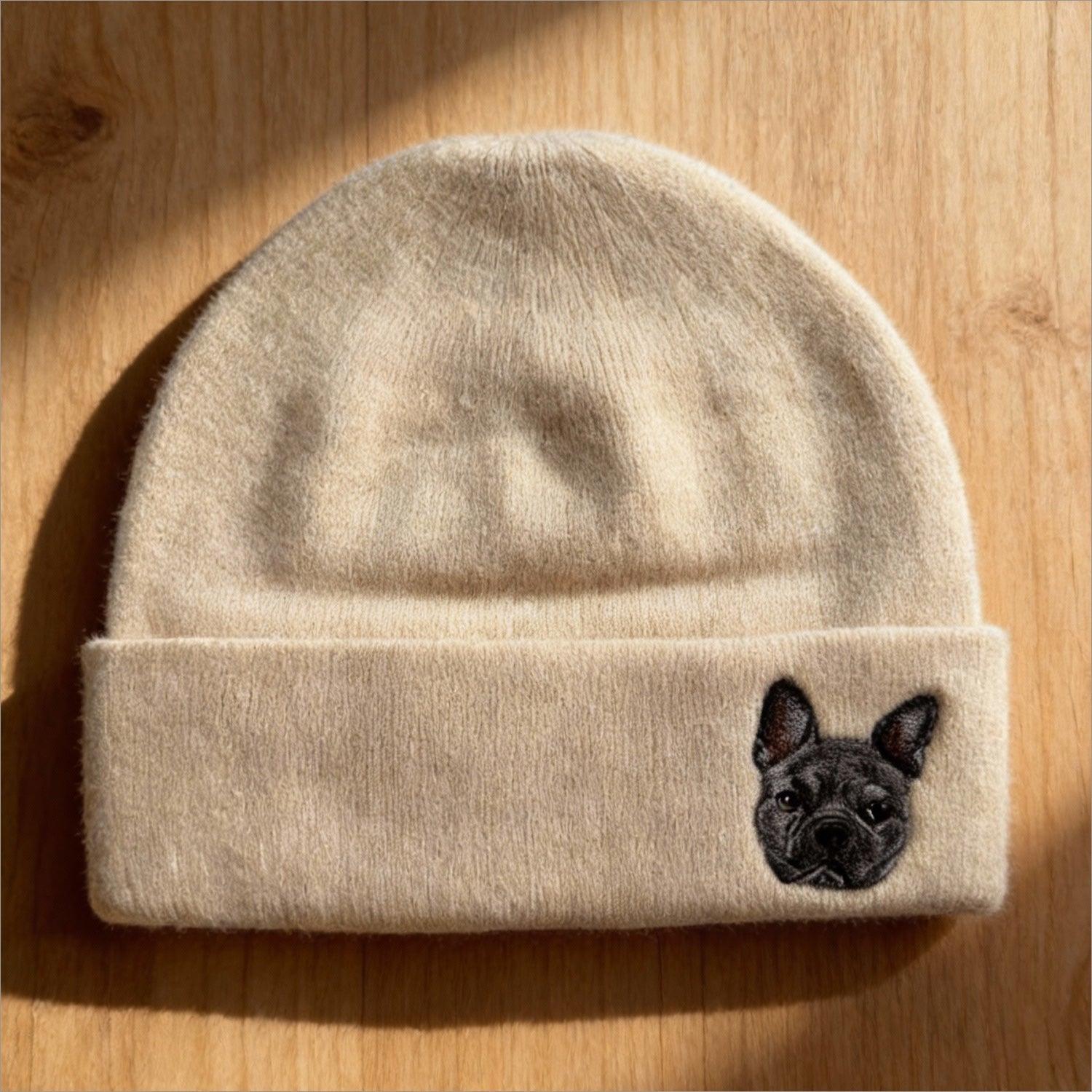 🧵 Custom Pet Portrait Wool Beanie – Hand-Felted Needle Art Hat