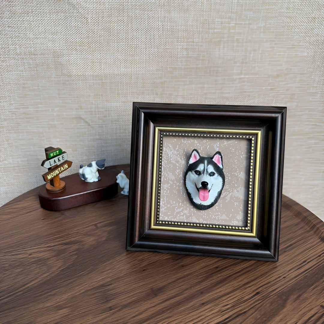 Customized Plaster Pet Sculpture with Magnet – Personalized Cat or Dog Keepsake for Car, Fridge, Frame Secondary image