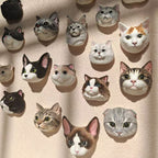 Customized Plaster Pet Sculpture with Magnet – Personalized Cat or Dog Keepsake for Car, Fridge, Frame