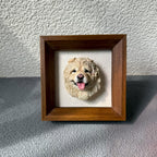 Customized Plaster Pet Sculpture with Magnet – Personalized Cat or Dog Keepsake for Car, Fridge, Frame