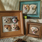 Customized Plaster Pet Sculpture with Magnet – Personalized Cat or Dog Keepsake for Car, Fridge, Frame