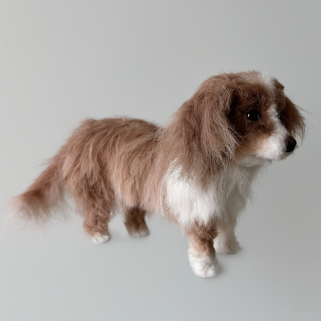 Custom Realistic Pet Clone – Handcrafted 3D Twist-Wool Sculpture (20cm/8inch Nose-to-Butt)