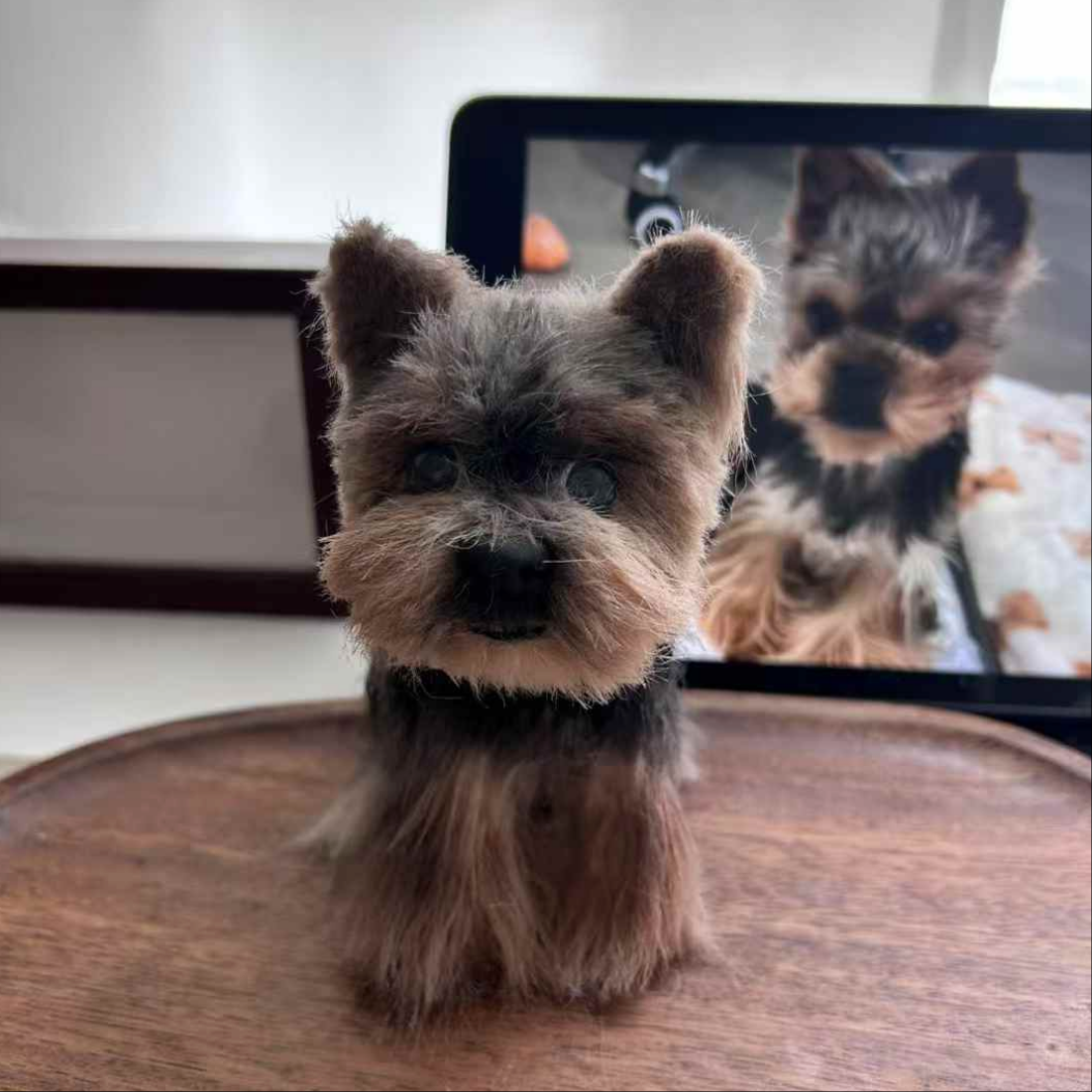 Custom Realistic Pet Clone – Handcrafted 3D Twist-Wool Sculpture (20cm/8inch Nose-to-Butt) Main image