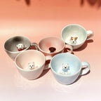 🐾 Custom 3D Pet Climbing Mug – Handmade Ceramic Dog Figurine Cup (350ml)