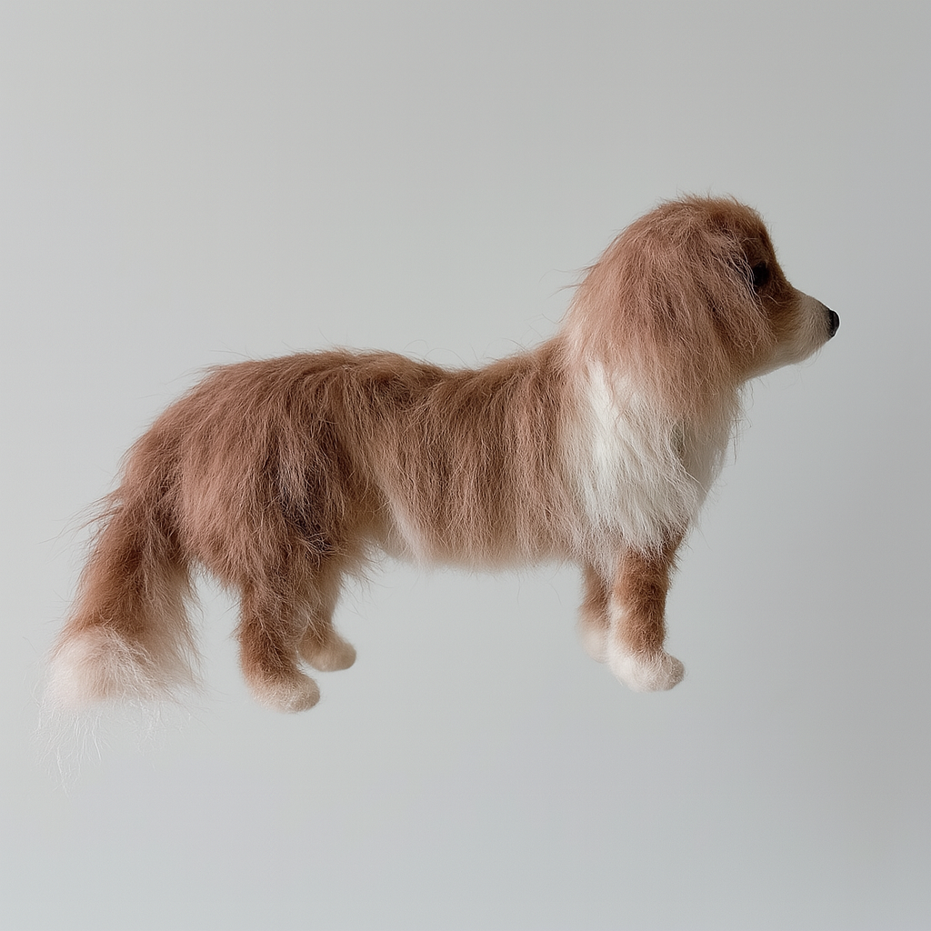Custom Realistic Pet Clone – Handcrafted 3D Twist-Wool Sculpture (20cm/8inch Nose-to-Butt)