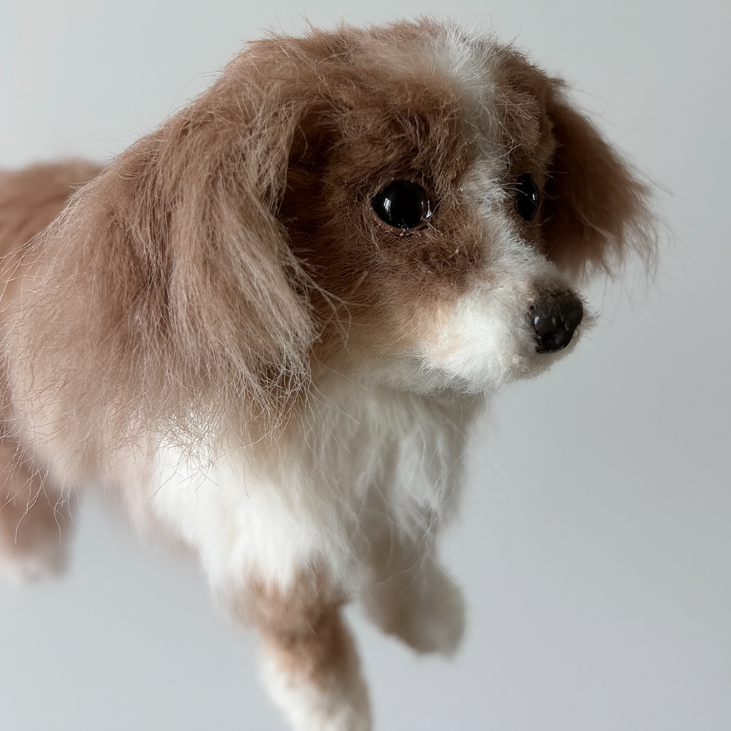 Custom Realistic Pet Clone – Handcrafted 3D Twist-Wool Sculpture (20cm/8inch Nose-to-Butt)