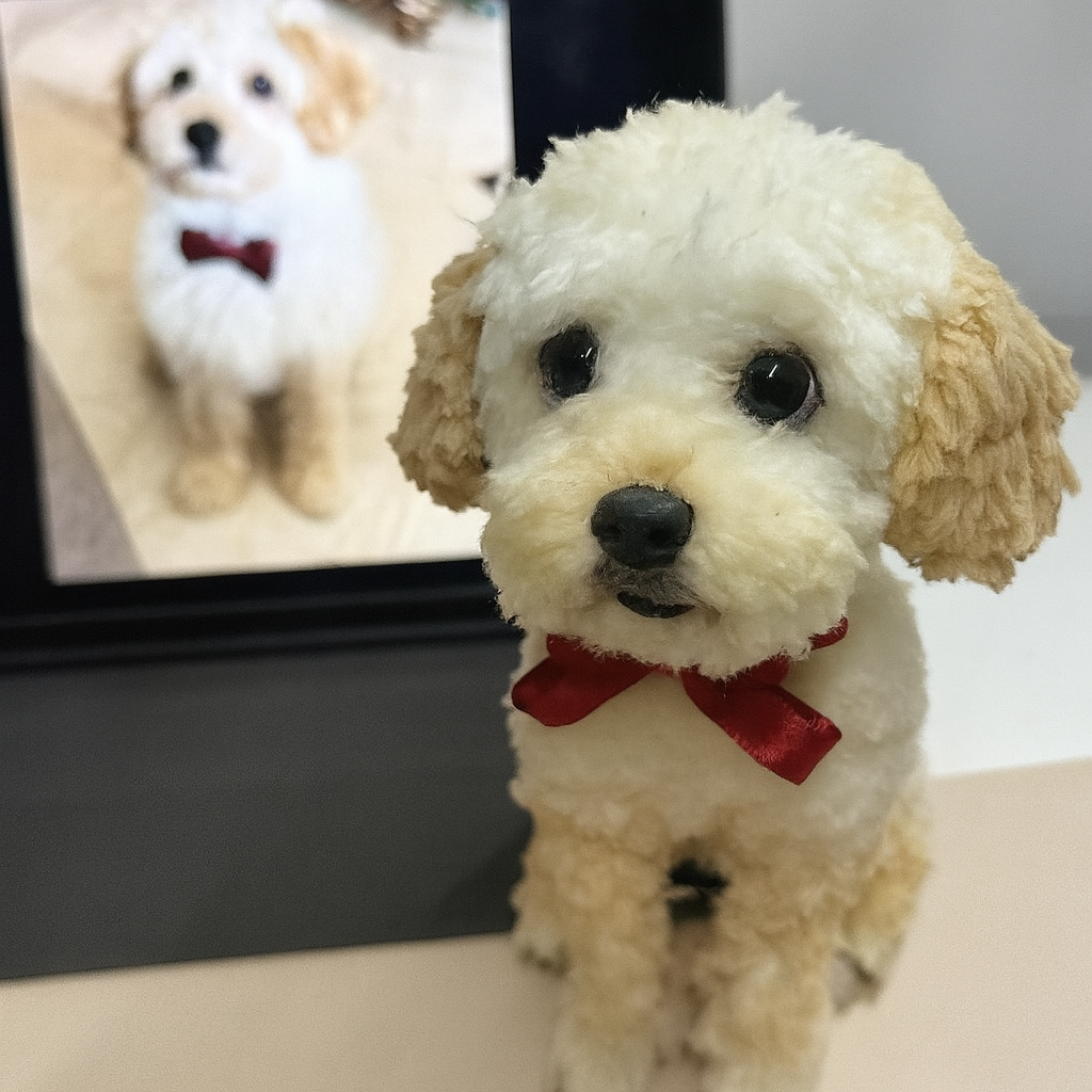 Custom Realistic Pet Clone – Handcrafted 3D Twist-Wool Sculpture (20cm/8inch Nose-to-Butt) Secondary image