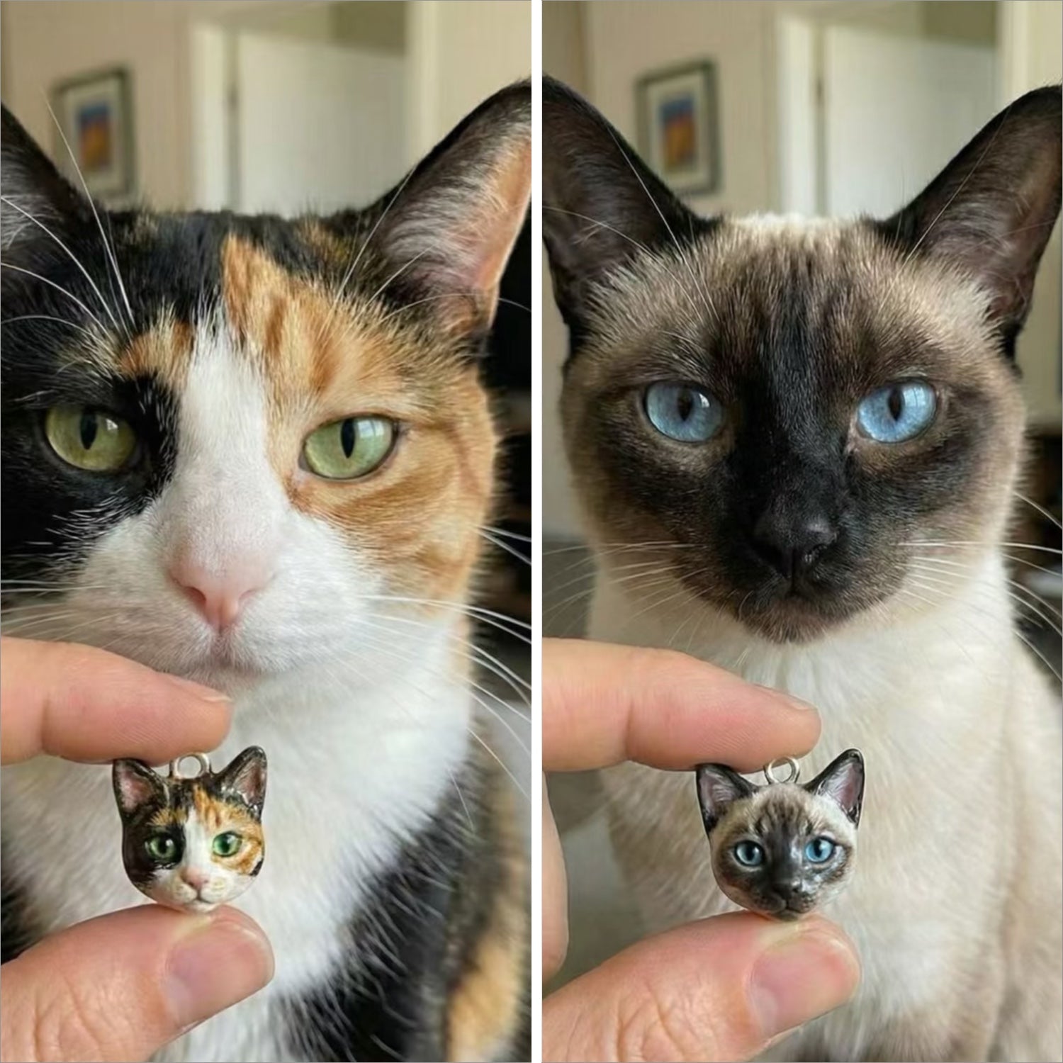 Custom 3D Pet Portrait Pendant Main image